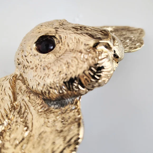 Mimi Di N Signed Bunny Rabbit Belt Buckle Rare 1996 Glass 